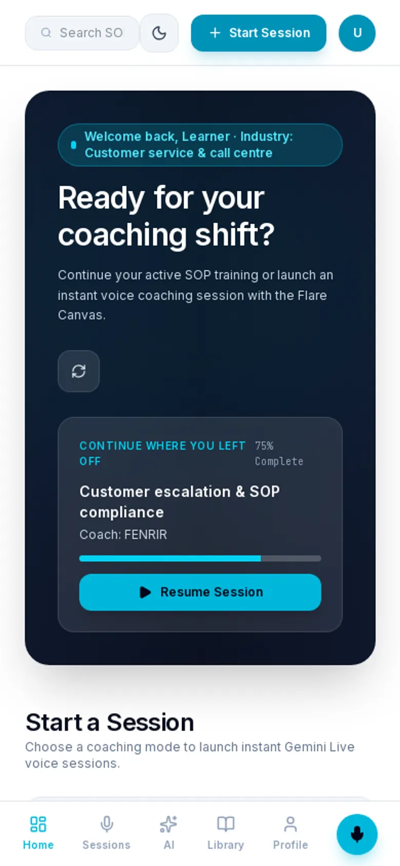 FlareAI app on a phone